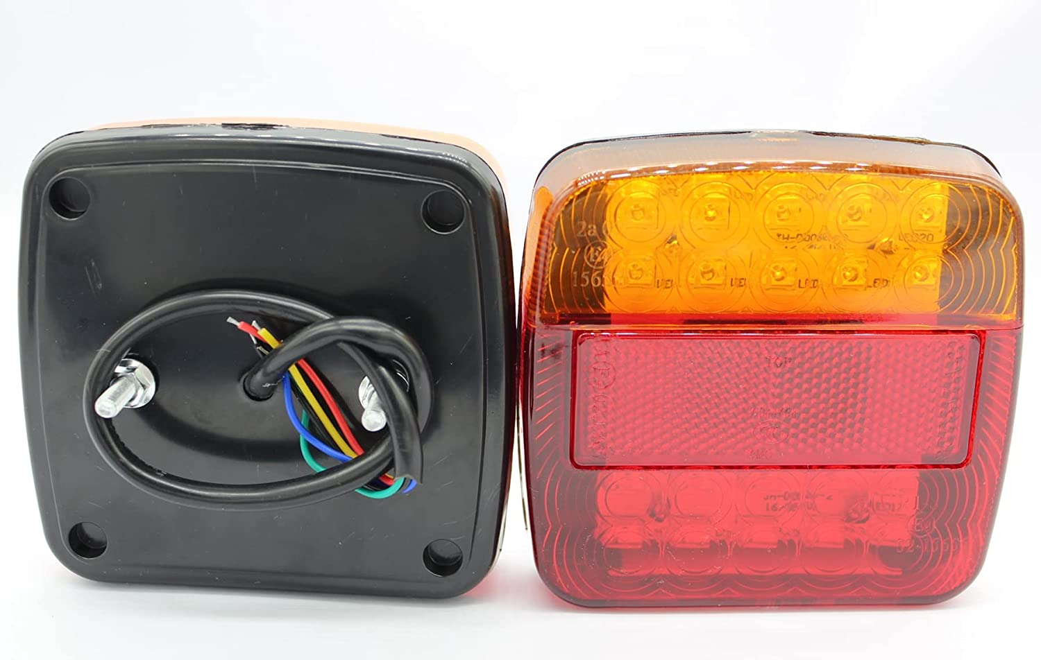 Pair 26LED Trailer Lights Taillight Stop Indicator 4WD Boat Truck IP65 with Plate LED image number 2