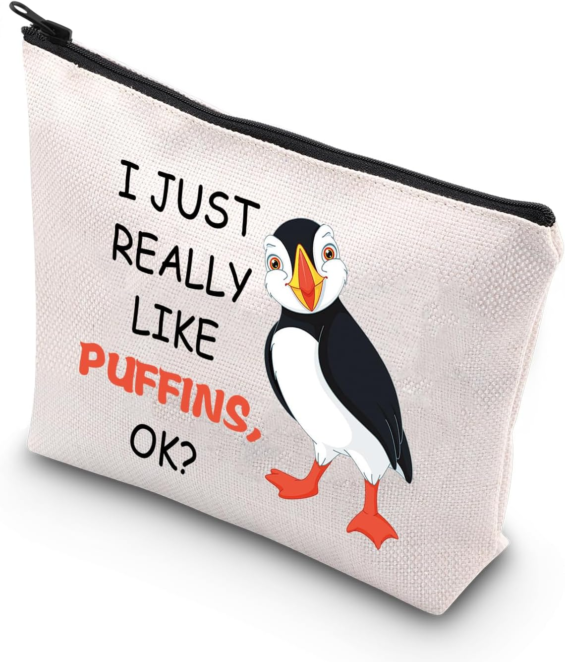 BDPWSS Puffins Gifts Puffin Bird Makeup Bag Puffin Bird Lover Gift Seabird Animal Lover Gift Puffin Bird Makeup Case I Just Really like Puffins, Just like Puffins image number 3