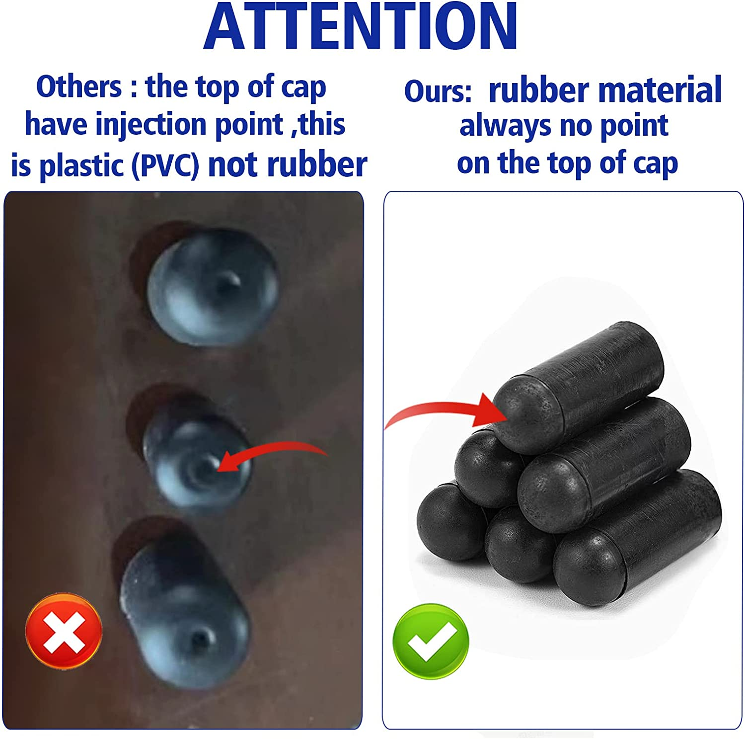 BUSY-CORNER 80 Pieces Vacuum Cap Assortment, Rubber, Dropper ID from 5/32" to 3/8" Sizes, Hose Caps Kit for Carburetor, Manifold (Black) image number 3