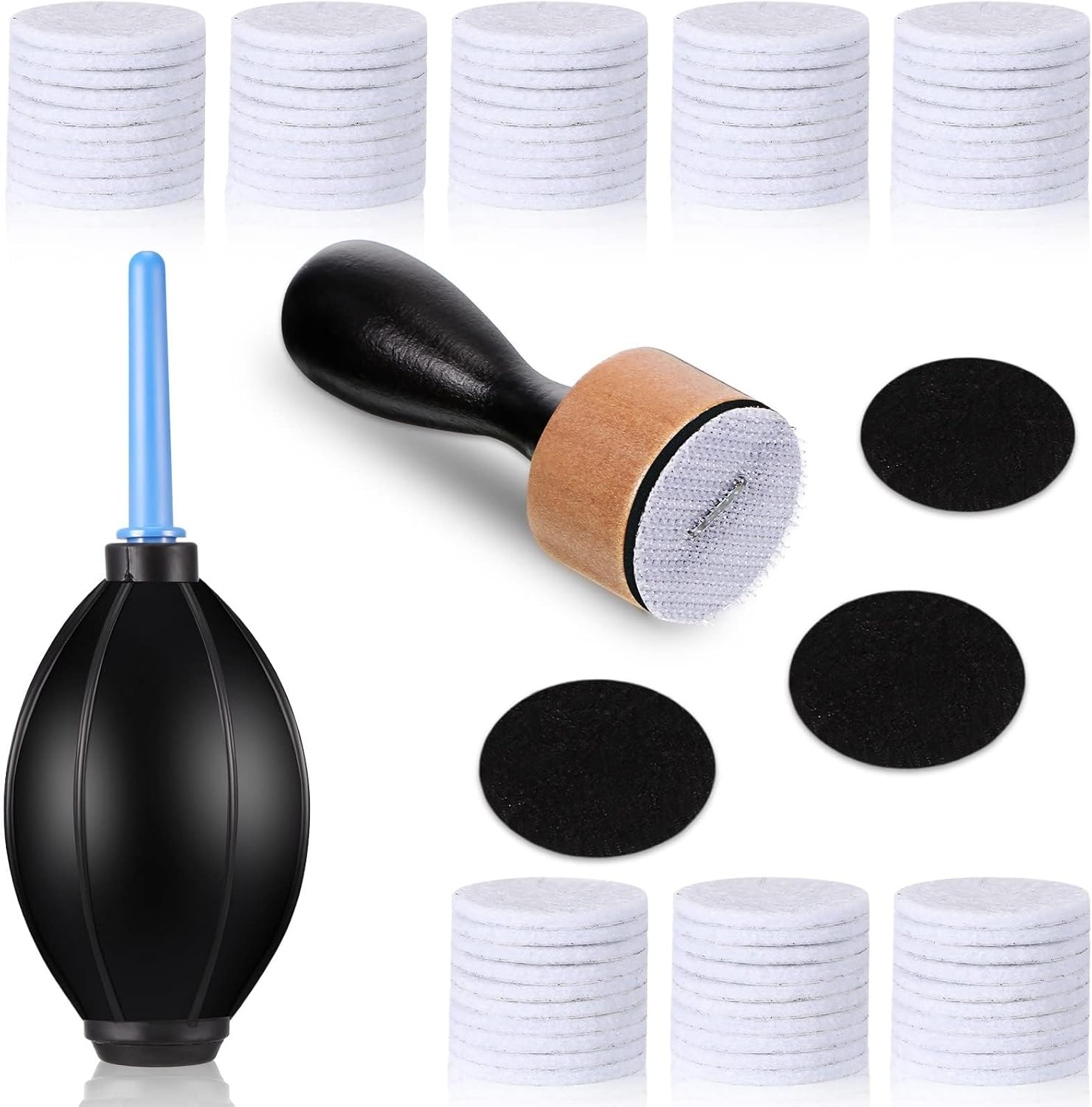 54 Pieces Alcohol Ink Blower Applicator Tool Set, Include round Blending Tool Ranger Mini Blending Tool Air Blower Mini Ink Blower Felts Replacement Foams for Card Making Embossing Painting Rendering image number 1