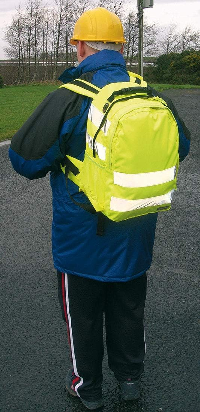 Portwest Unisex Hi Vis Rucksack, Yellow, One Size - Yellow image number 3