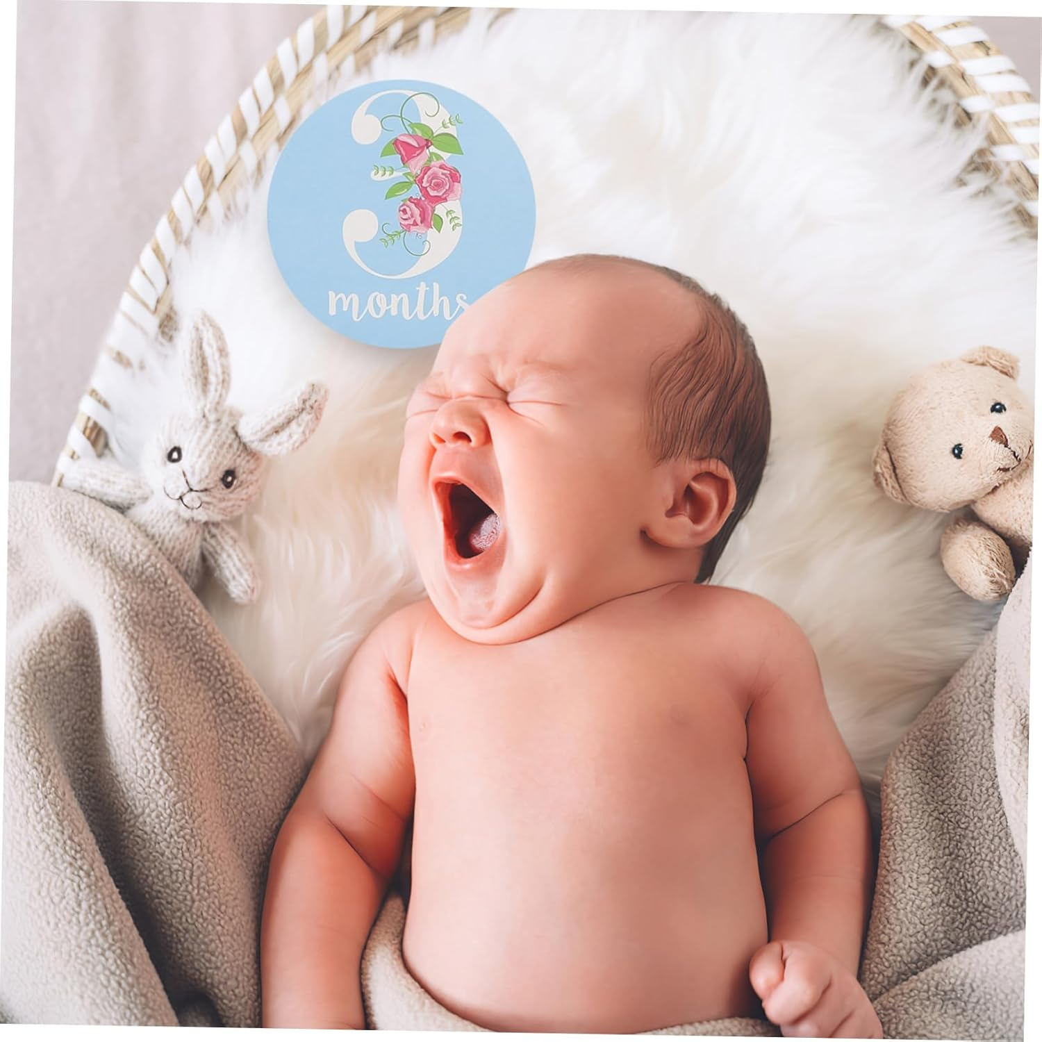 GARVALON 12Pcs Newborn Milestone Stickers Set Creative Monthly Belly Stickers for Adorable Photo Props for Capturing Growth and Memorable Moments