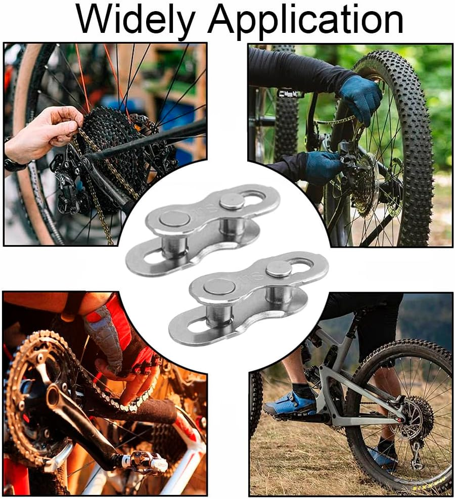 Yakamoz 10Pairs Quick Reusable Bike Chain Master Link 11 Speed Chain Joint Connector with Bike Chain Plier for Speed Chains Repair Tool Kit image number 1