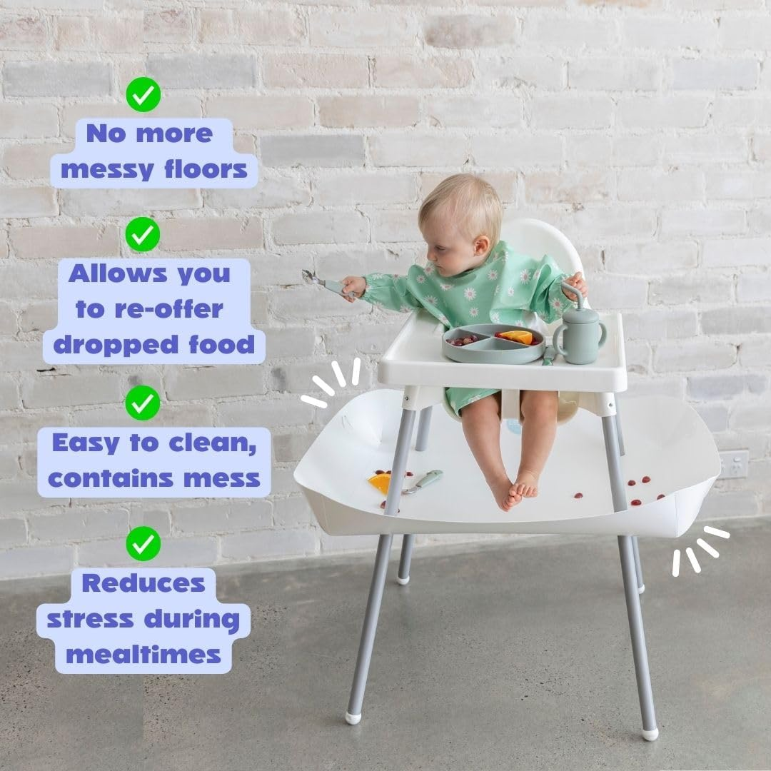 CATCHY - Food Catcher - Compatible with IKEA Antilop High Chair + 11 Other High Chairs - Highchair Sold Separately - Baby & Toddler Food & Mess Catcher - under High Chair Accessory image number 2