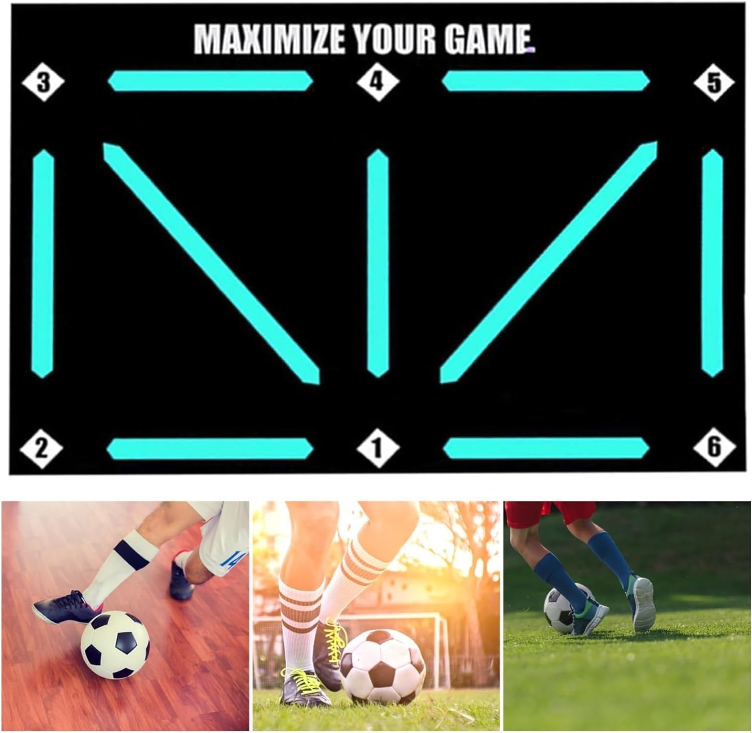 Portable Football Footstool Professional Training Mat, anti Slip Football Footstool Training Mat, Ball Control Coach Blanket image number 5