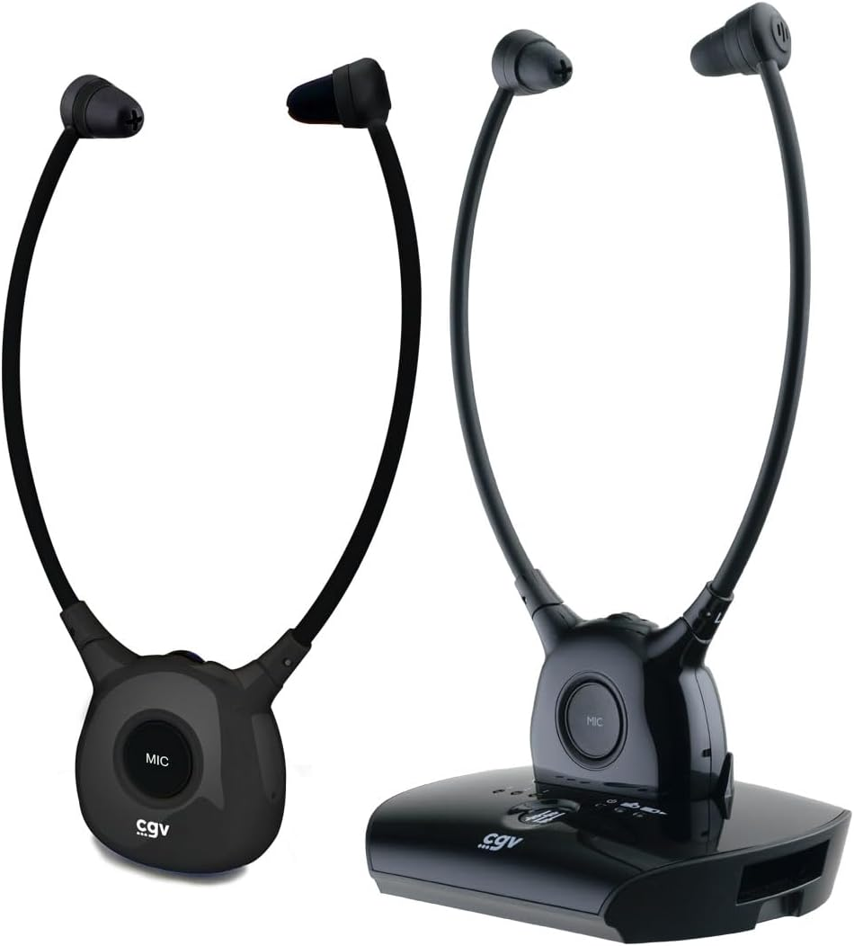 CGV Dolfin Onyx Duo Wireless Headphones for Stereo Audio TV Hifi image number 3