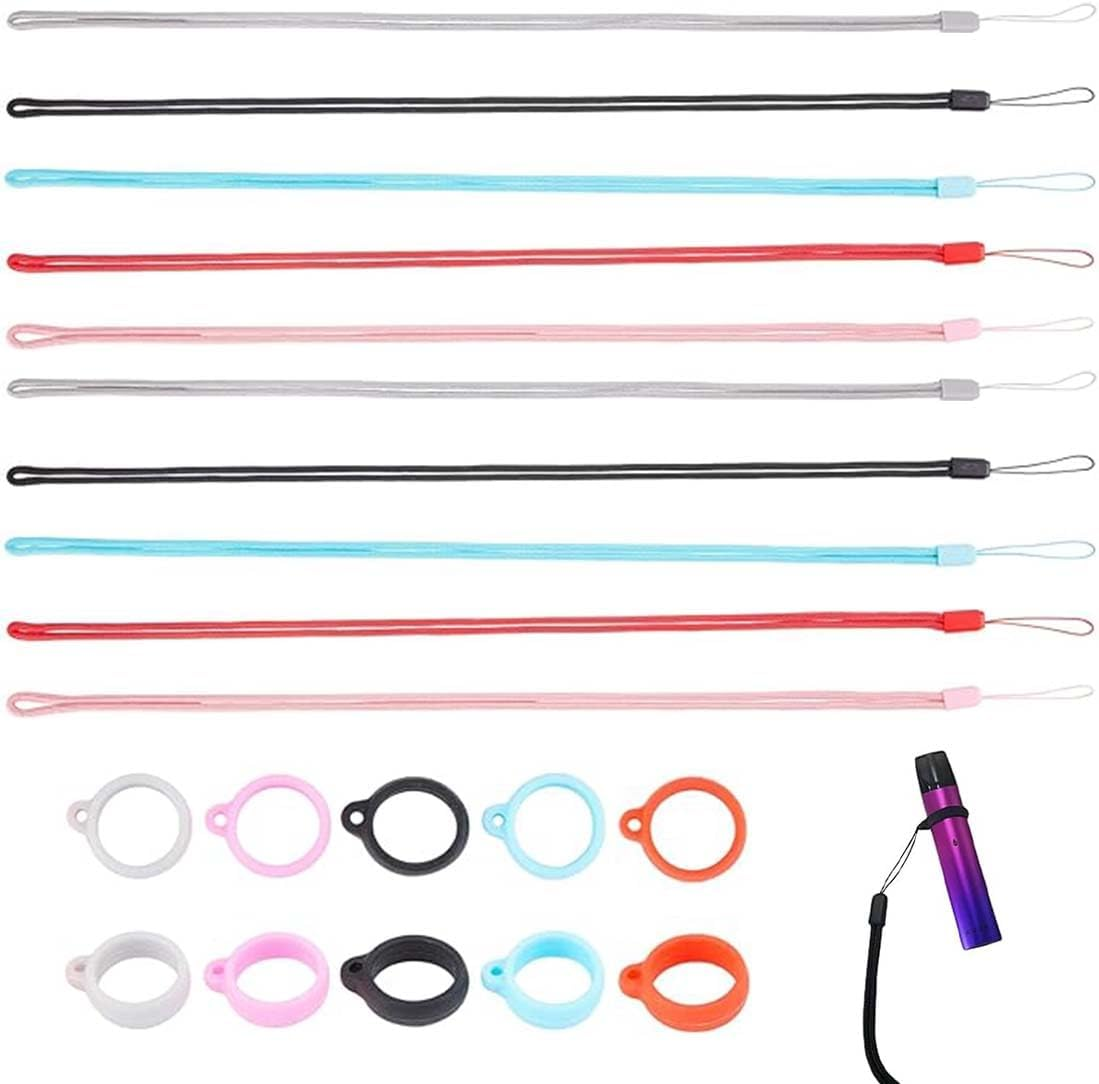 DWFEYOI Pack of 10 Wrist Strap for Mobile Phone, Wrist Strap, Lanyard, Short, Colourful Nylon Hand Strap, Lanyard Stringphone for USB Sticks, Keys, Phones, Key Chains, ID image number 5