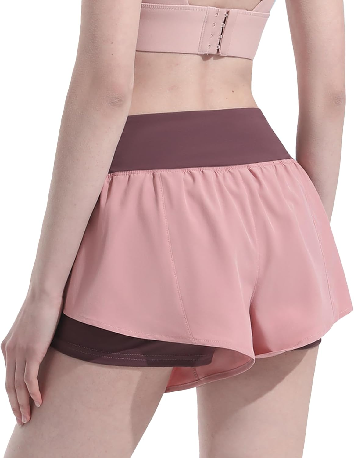 2-In-1 Sports Shorts for Women, Running Shorts Women Short with Pocket, Elastic Short Sports Pants for Women for Fitness, Jogging, Yoga image number 1