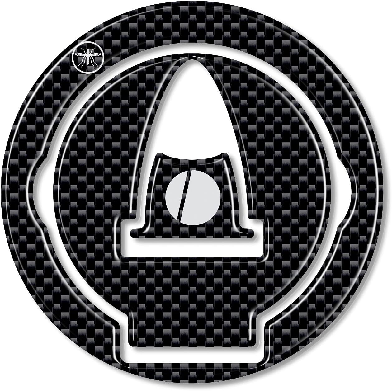 Labelbike - Sticker 3D Motorcycle Tank Cap Protection and Decoration in Resin Compatible with Ducati Monster 620 | 800 | S2R 800 | S2R 1000 | S4 | S4R | S4RS | 695 | 821 | 1200S | 1200R | 797 | 937