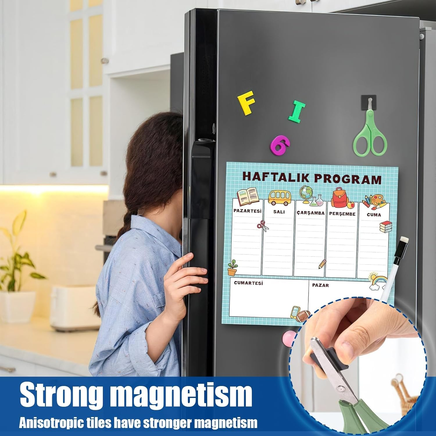 Magnetic Sheets, 5 Pcs Flexible Magnet Sheets, Magnets with Adhesive Backing for DIY Picture, Photo, Craft image number 3