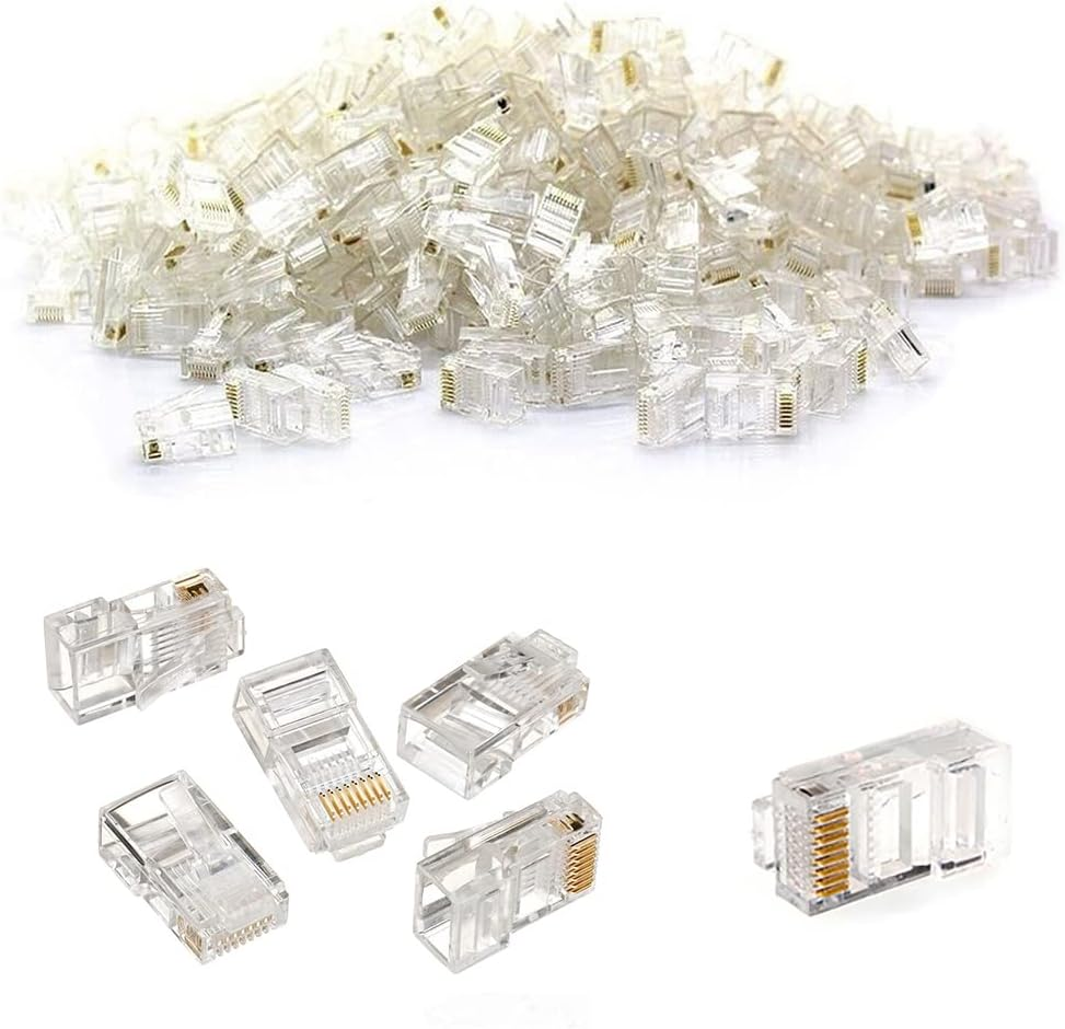 RJ45 CAT6 Connector, RJ45 Modular Plug Network Connectors for Standard Cable, 100 Pack image number 2
