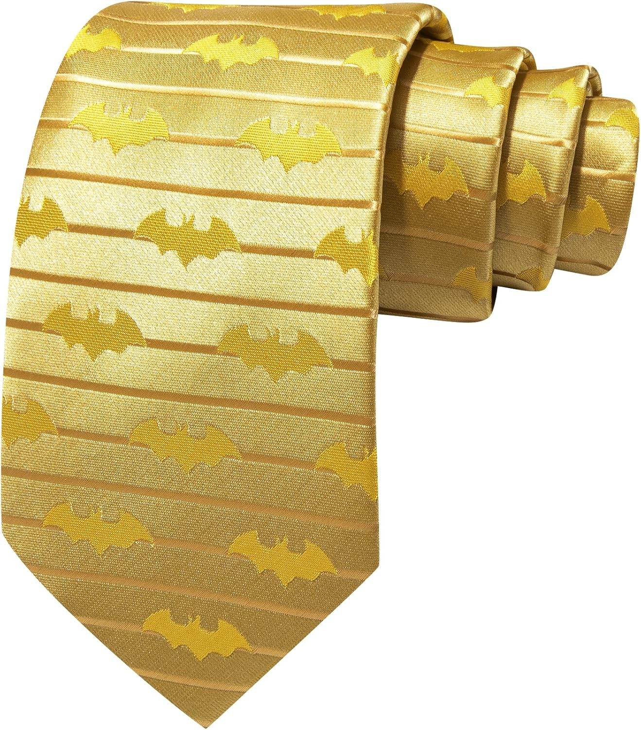 Barry.Wang Silk Men Ties Formal Stripes Necktie and Tie Clip for Wedding Party Business Fashion Classic - Black A image number 3