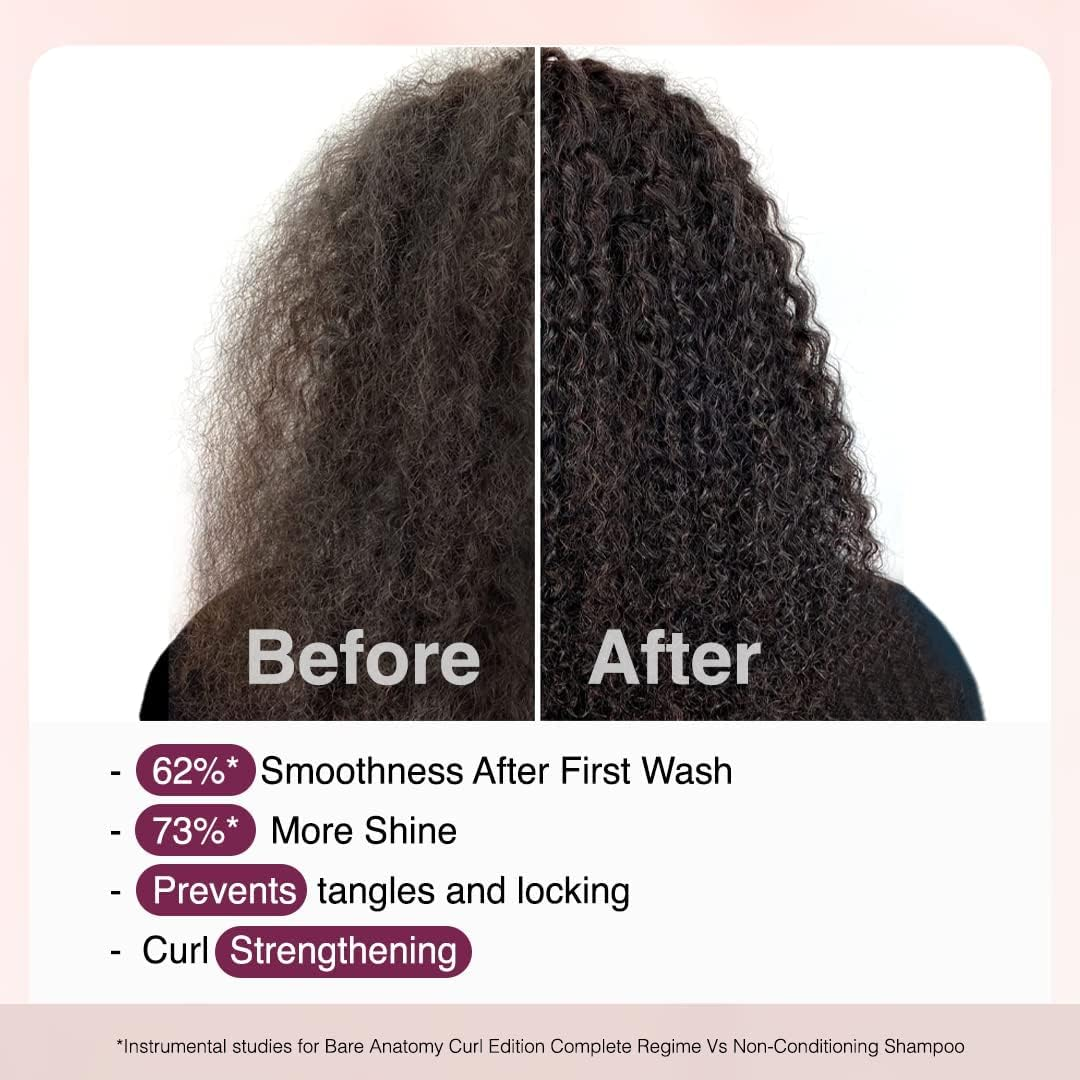 Bare Anatomy Curl Enhancing Hair Mask | Smoothens & Conditions Hair with Curl Retention & 2X Frizz Protection for 48 Hours | Coconut Oil| Hyaluronic Acid & Castor Oil | Sulphate & Paraben Free | 250G image number 1
