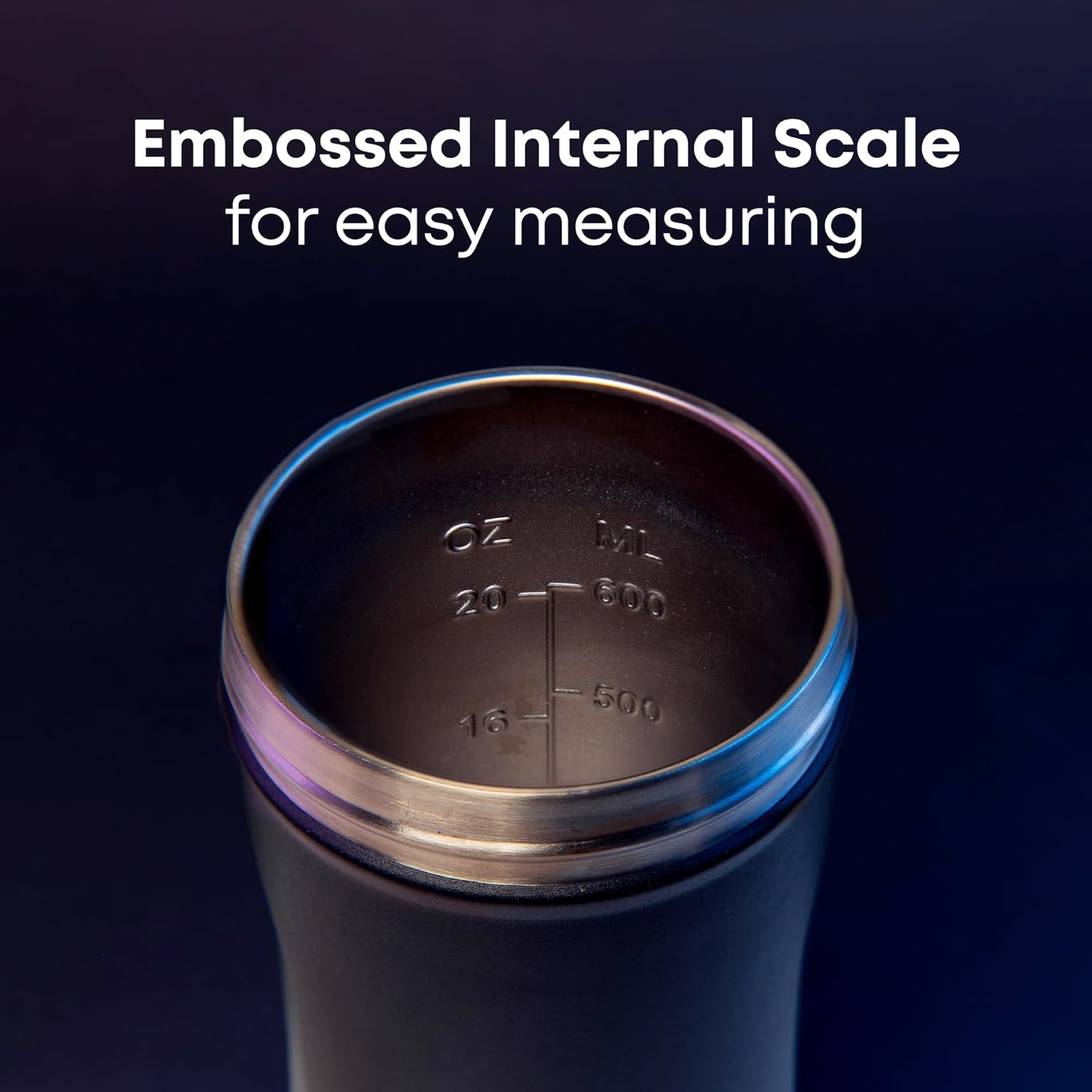 Smartshake Insulated Steel Shaker Bottle, Black, 750 Ml Capacity image number 2