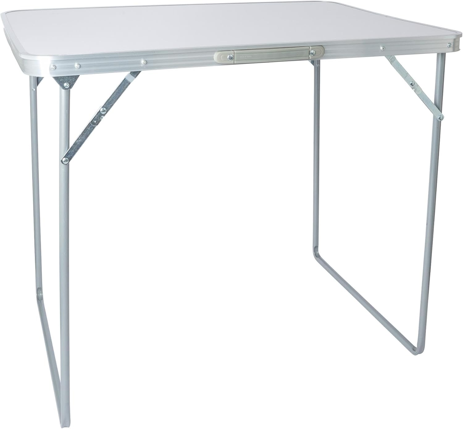 Harbour Housewares Folding Table - 80Cm X 60Cm - Black - Small Metal Trestle Tables Foldable Portable Side Table for Indoor, Outdoor, Garden, BBQ, Pinic, Dining, Camping