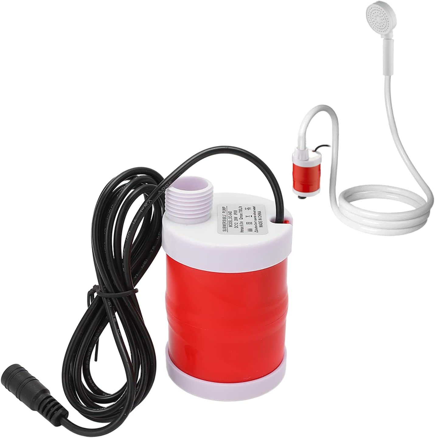 Submersible Pump DC 12V 20W 700L H Low Noise Wide Application for Fish Tank, Water Supply, Outdoor Camping image number 4