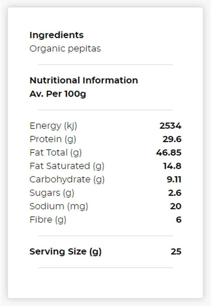 Honest to Goodness Organic Pepitas, 5 Kg image number 2