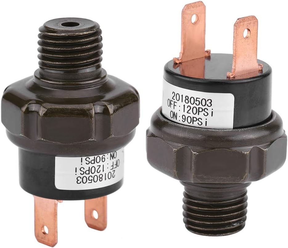 Pressure Control Metal Housing Air Compressor Parts, Automatic Air Pressure Switch, Repair for Air Compressor Replacement Replacing Broken or Old Ones(90-120 PSI) image number 1