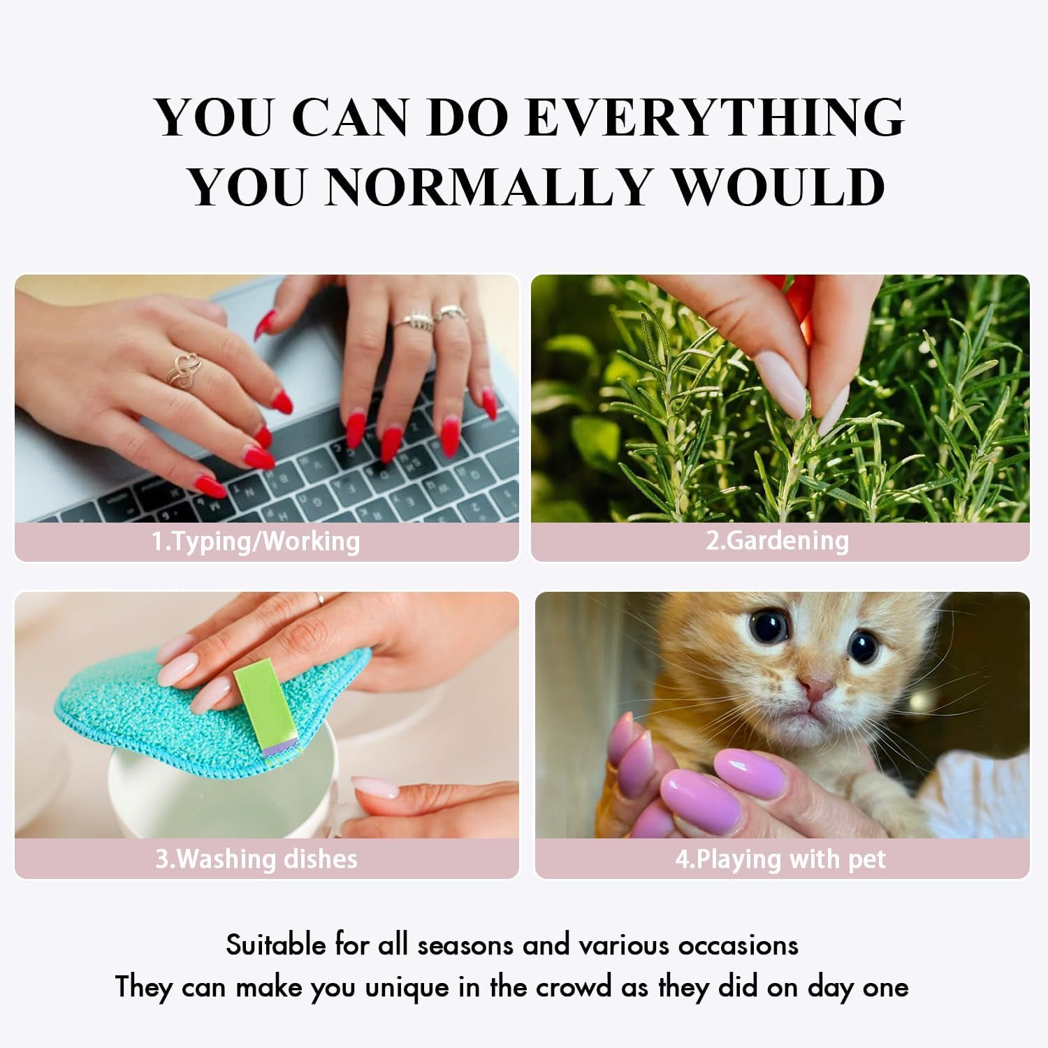 Kqueenest Dark Green Press on Nails Short Square, Short False Nails with Glue, Glossy Solid Emerald Green Fake Nails Set, Natural Fit, Reusable Small Gel Stick on Nail for Women Decoration 24 Pcs image number 3