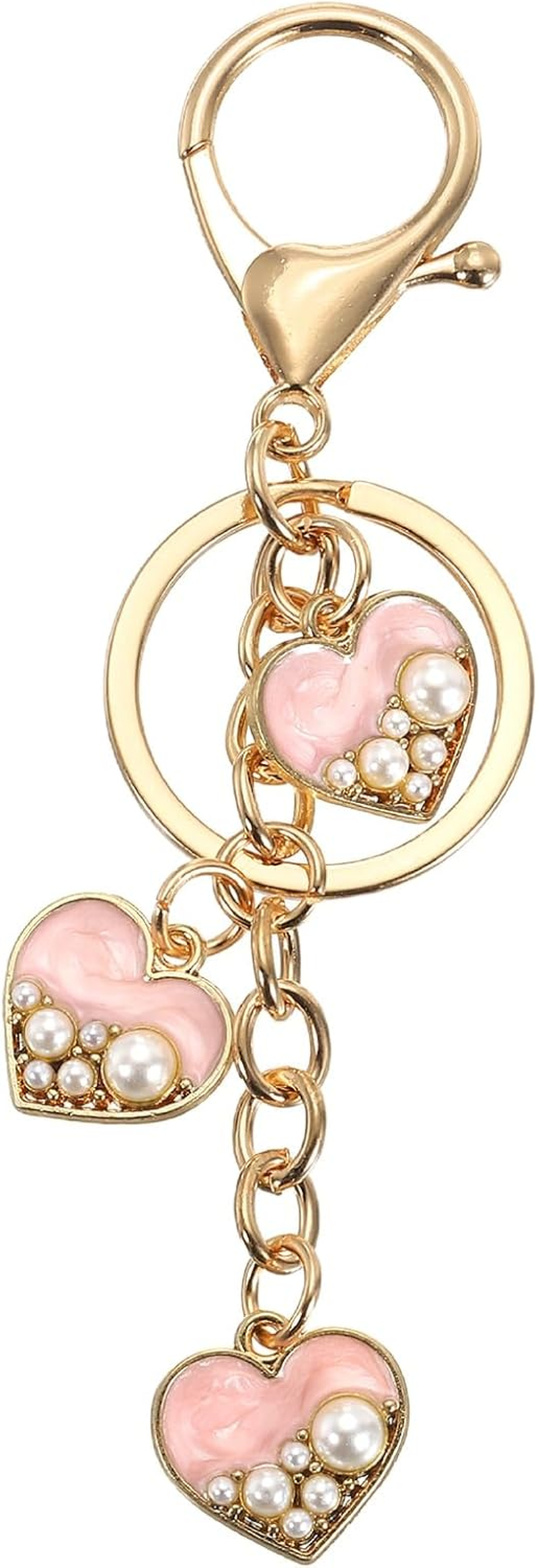 Sourcing Map Y2K Heart Keychain, Alloy Keyring Bag Charm, Cute Accessories for Women Purse, Handbag, Car Key