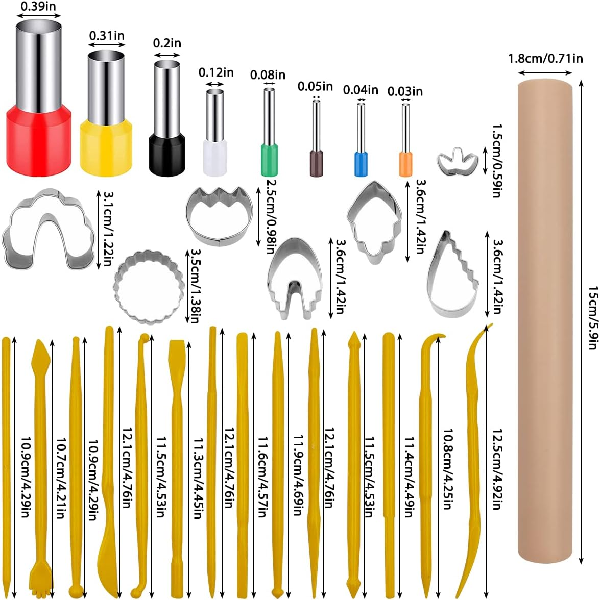 100 Pcs Polymer Clay Cutters Set, AIFUDA 49 Shapes Clay Earring Cutters with 51 Earrings Accessories for Polymer Clay Earrings Jewelry Making image number 6