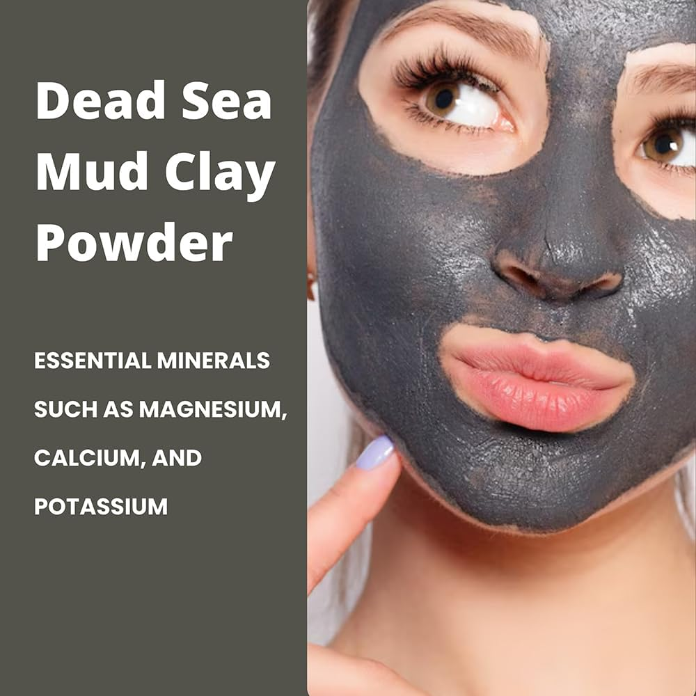 Hebhac Herbs Dead Sea Mud Clay Powder for Facial Mask - for Men Women 114 G Pack of 1