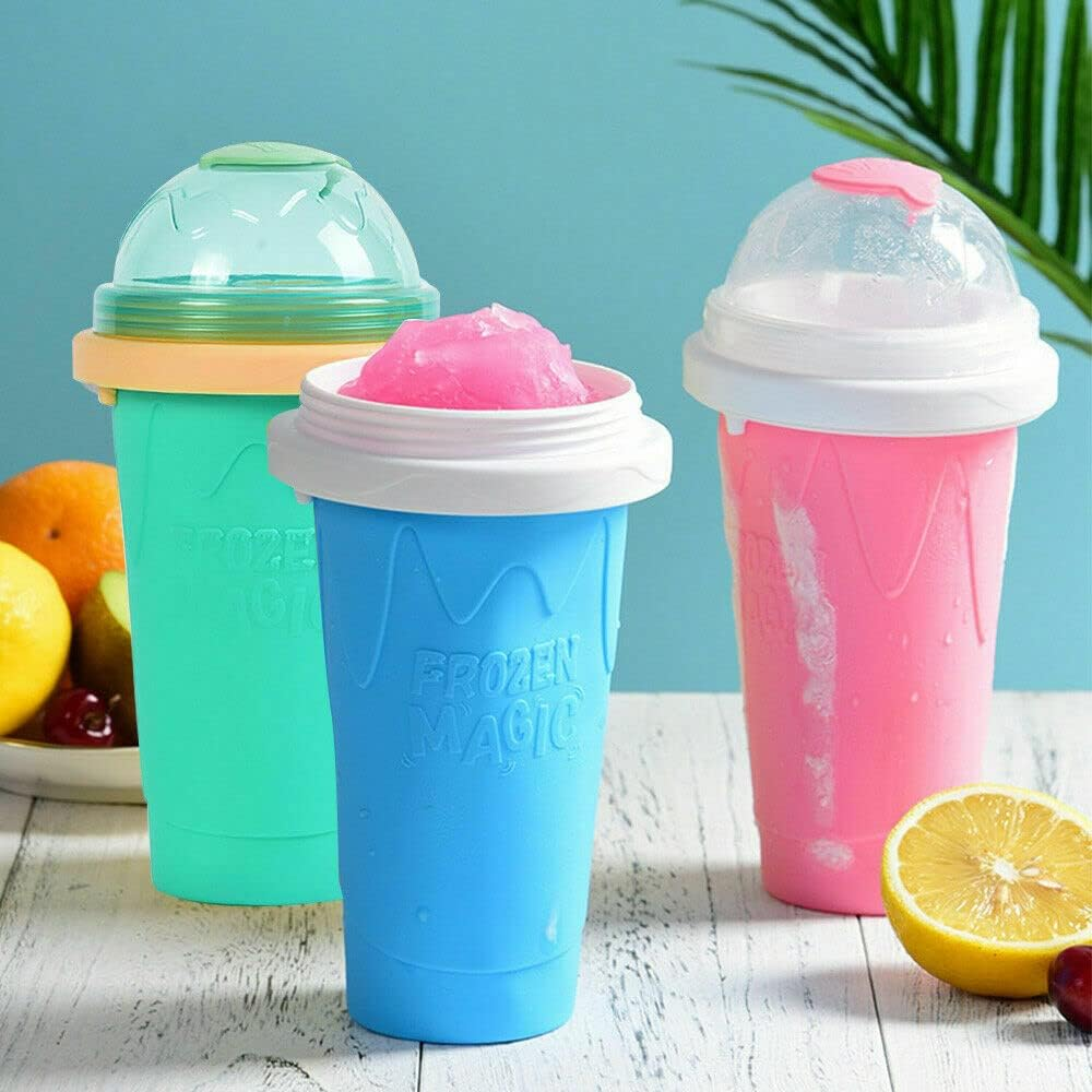 2/3PCS Slushie Maker Cup Quick Freeze Magic Milkshake Cup Ice Mug for Milkshakes, Smoothies & Frozen Drinks Ice Cream Maker (2X, Green) image number 6