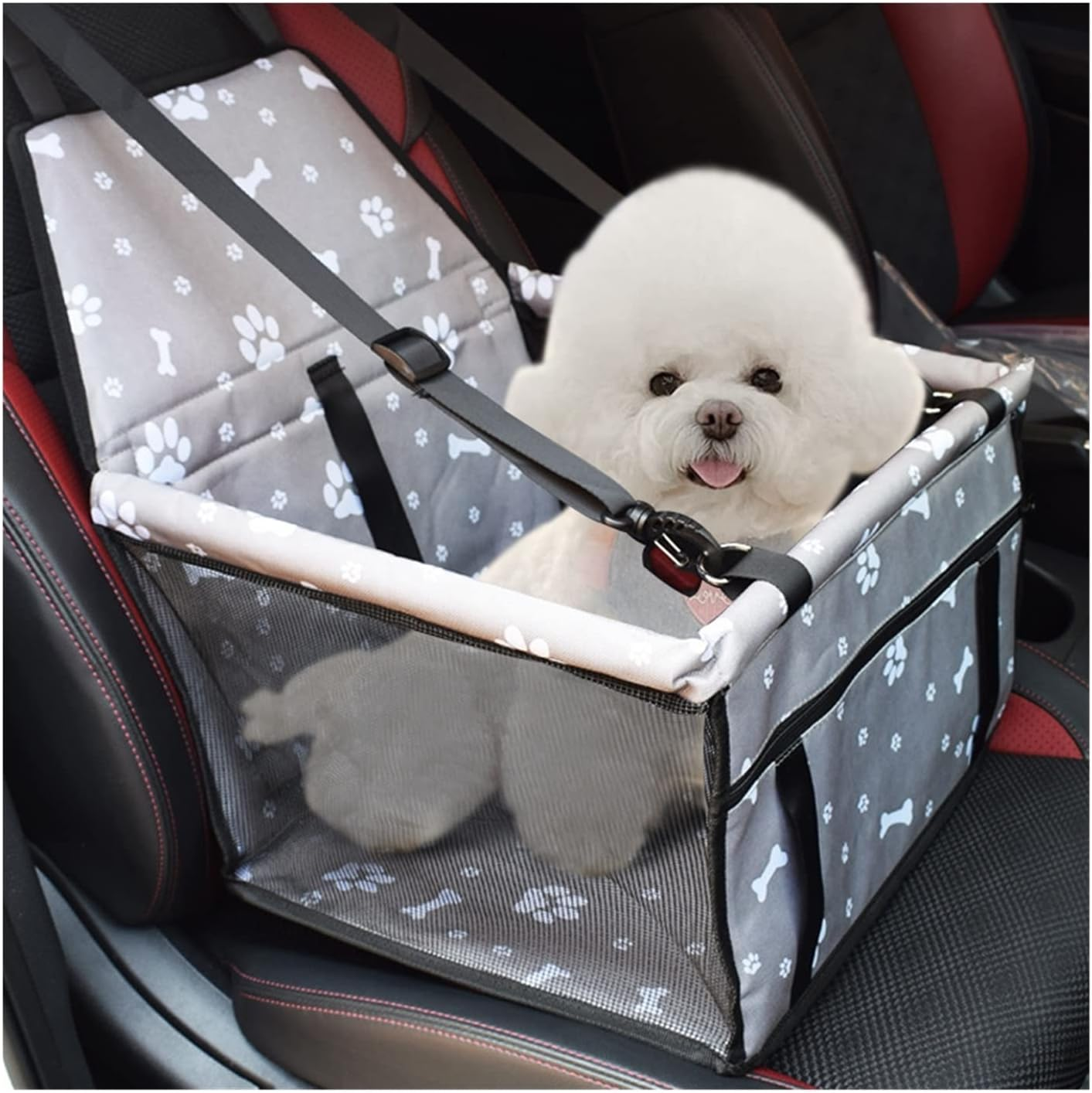 Dog Car Seat Cover Pet Dog Carrier Car Seat Cover Cushion Carry Dog Bag Car Travel Folding Hammock Dog Hammock(Size:Blue) image number 3