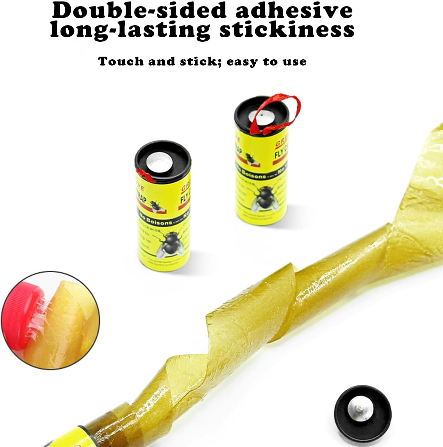 24 Pcs Fly Trap, Effective Fruit Fly Trap, Non-Toxic Gnat Trap, Suitable for Kitchen, Garden Indoor Outdoor Use Fruit Fly Control