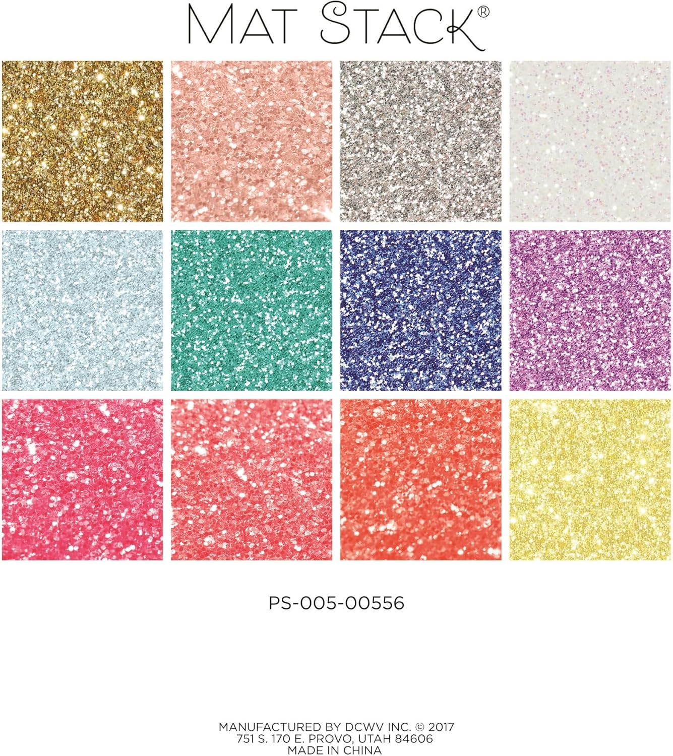 Glitter Cardstock Paper 6X6 Inches - Sparkly Craft Paper for Card Making, Scrapbooks, Art Projects - 24 Single Sided Sheets, 12 Glittery Colors image number 1