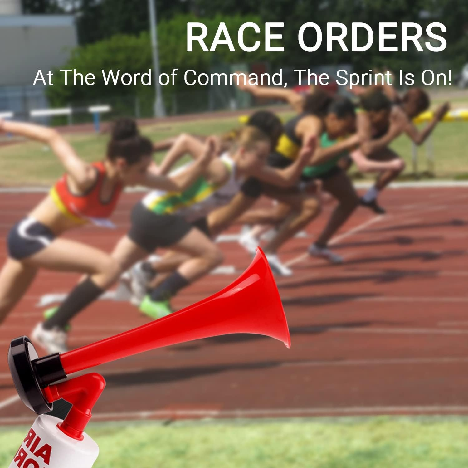 Portable Air Horn Pump Air Horn for Bear Dog Aluminum, ABS Loud Sound Hand Held Signal Horn Reusable Signal Safety Alarm Horn for Boating, Sports Events, Birthday Parties. image number 1