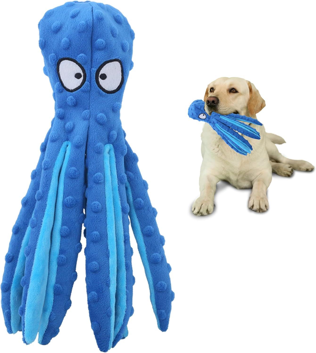 CPYOSN Squeaky Dog Toys, No Stuffing Crinkle Plush Chew Toys for Puppy Teething, Durable Interactive Soft Dog Toys for Small, Medium and Large Dogs