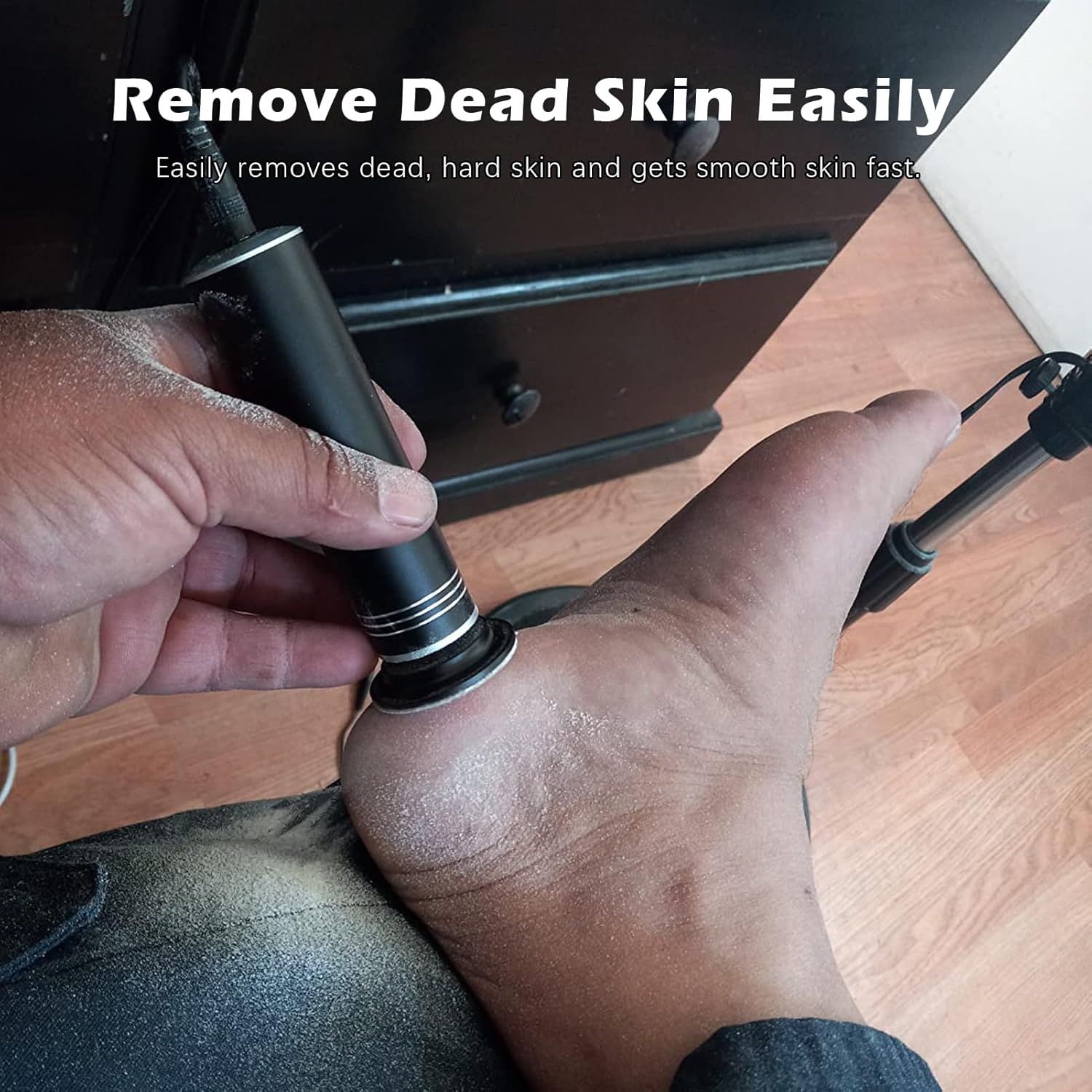 Upgraded Electric Callus Remover for Feet 1200RPM, Adjustable Speed Professional Electric Foot Sander Foot Grinder Heel File Pedicure Tool for Women Men Cracked Dead Skin, 60 Sandpaper Discs, Black image number 2