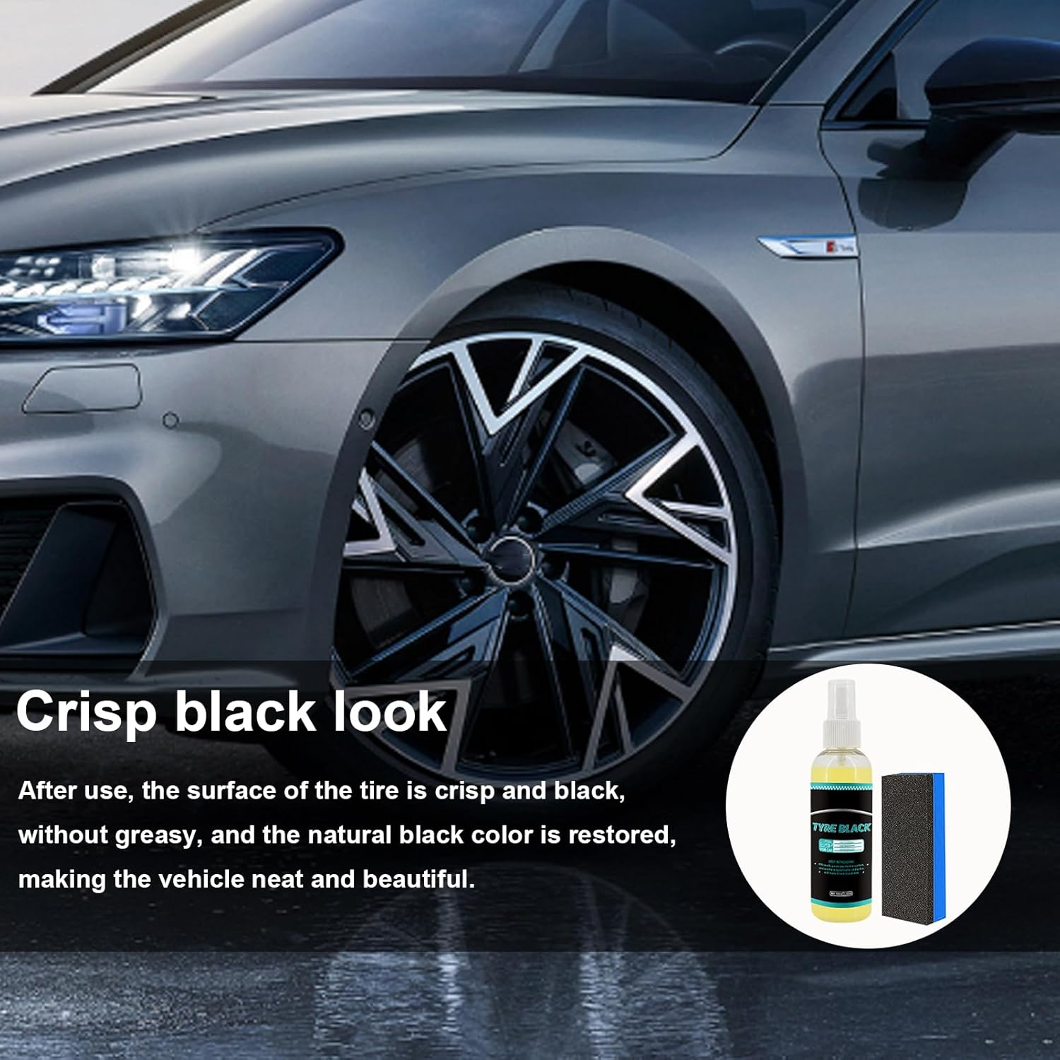 YNPQTDS Tire Rim Cleaner - 100Ml Wheel Coating Protective Agent | High Gloss Tire Agent | for SUV Sedan Truck Garage Workshop Outdoor Car Vehicle Automotive RV image number 3