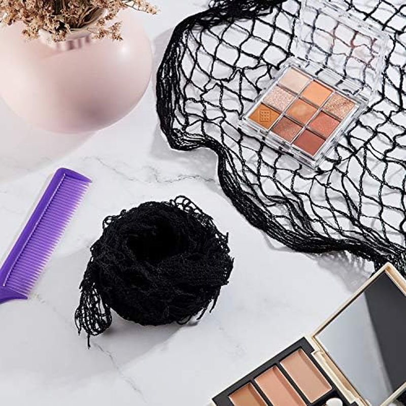 WILLBOND 4 Pcs Cotton Triangle Hair Net for Rollers, Women Mesh Hair Net Setting for Sleeping, 35 X 35 X 57 Inches image number 4