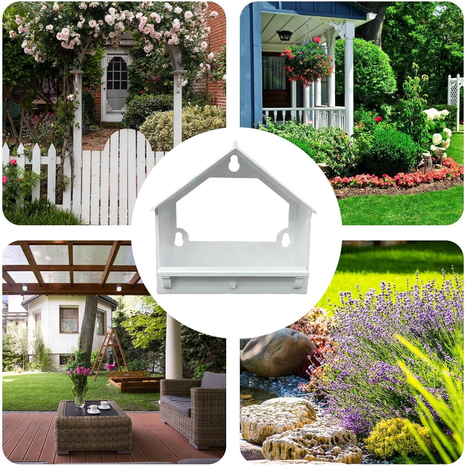 Hummingbird Feeder Window - Transparent Back Feeding Station - Transparent Back House Bird Feeder - for Squirrel outside Garden Window Winter Balcony Viewing Deck image number 3