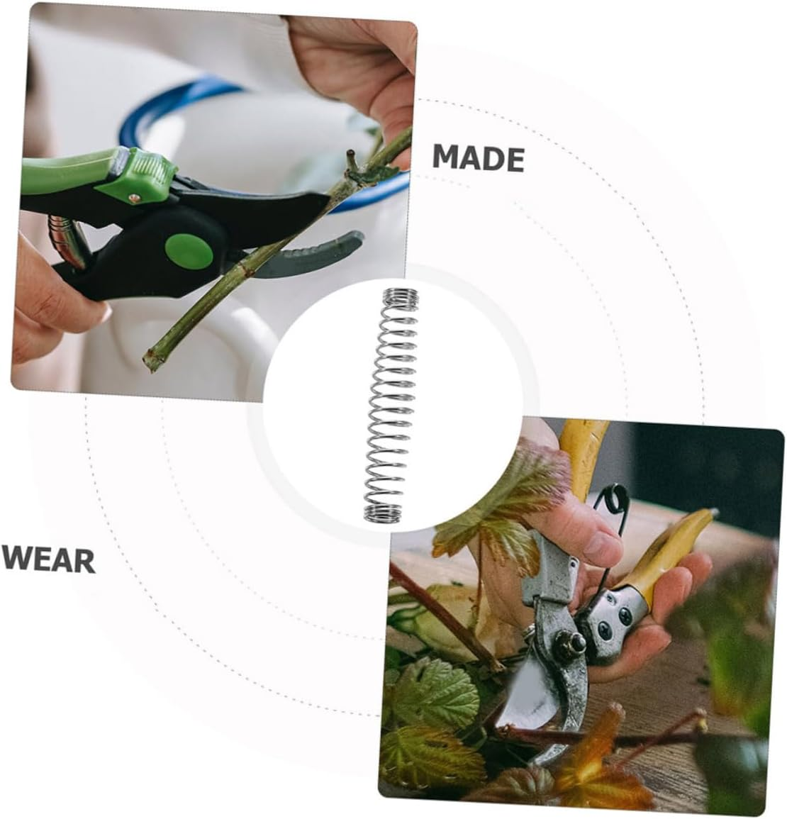 TINEASUR 50Pcs Gardening Scissors Heavy Duty Pruner Shears Long Handle Corded Hedge Trimmer for Garden Maintenance