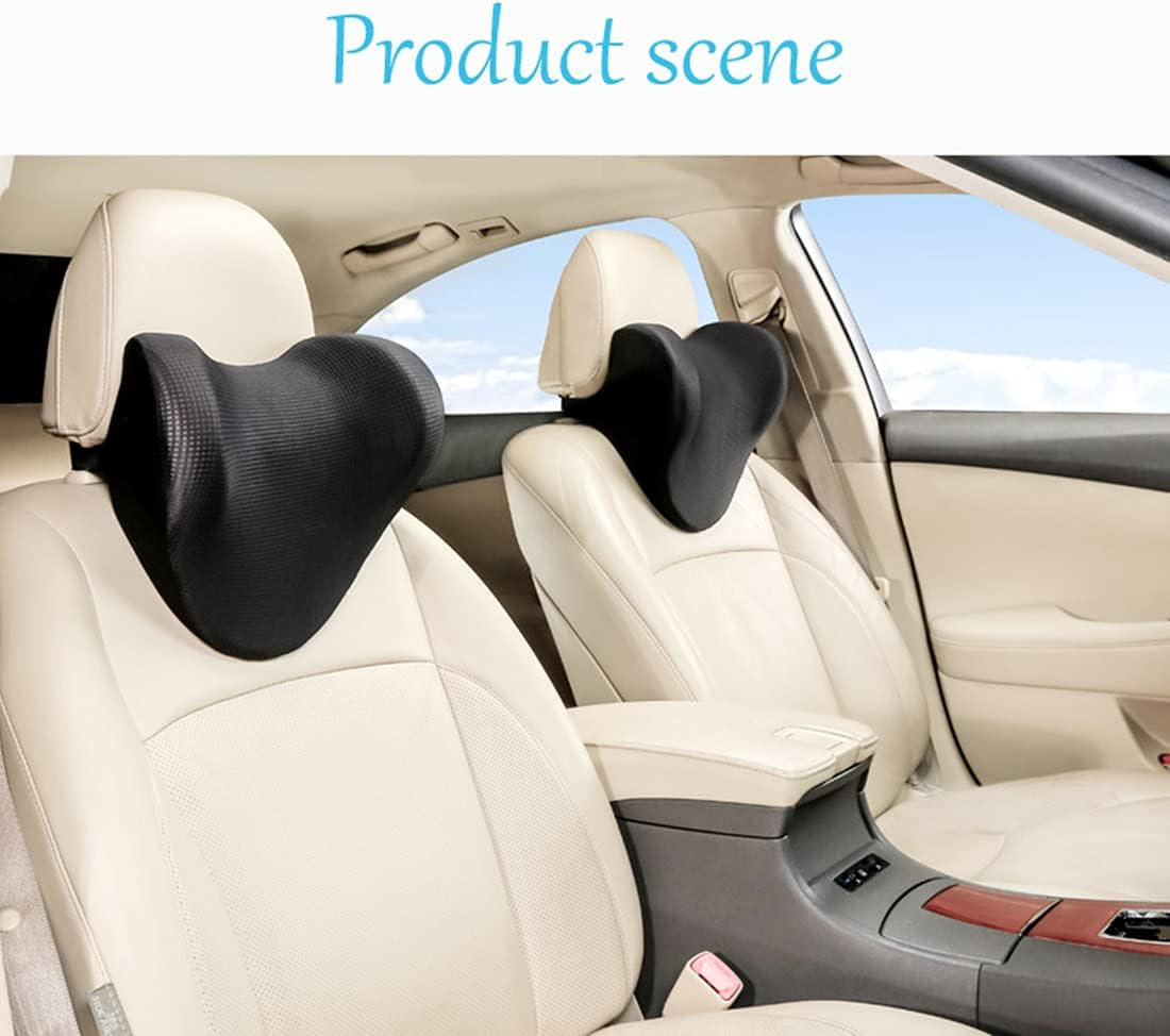 Car Seat Neck Cushion, Car Cushion for Driver'S Seat with Adjustable Strap, Space Memory Foam Car Cushion for Ice Silk, Breathable Car (Black) image number 5