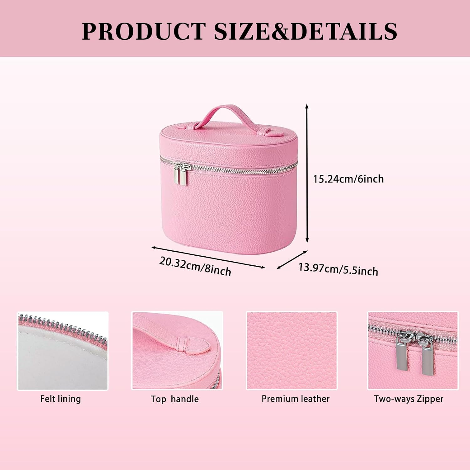 Portable Travel Toiletry Bag, Modern Makeup Storage Case, PU Leather Waterproof Wash Bag, Vanity Organizer with Removable Divider - Blue image number 5