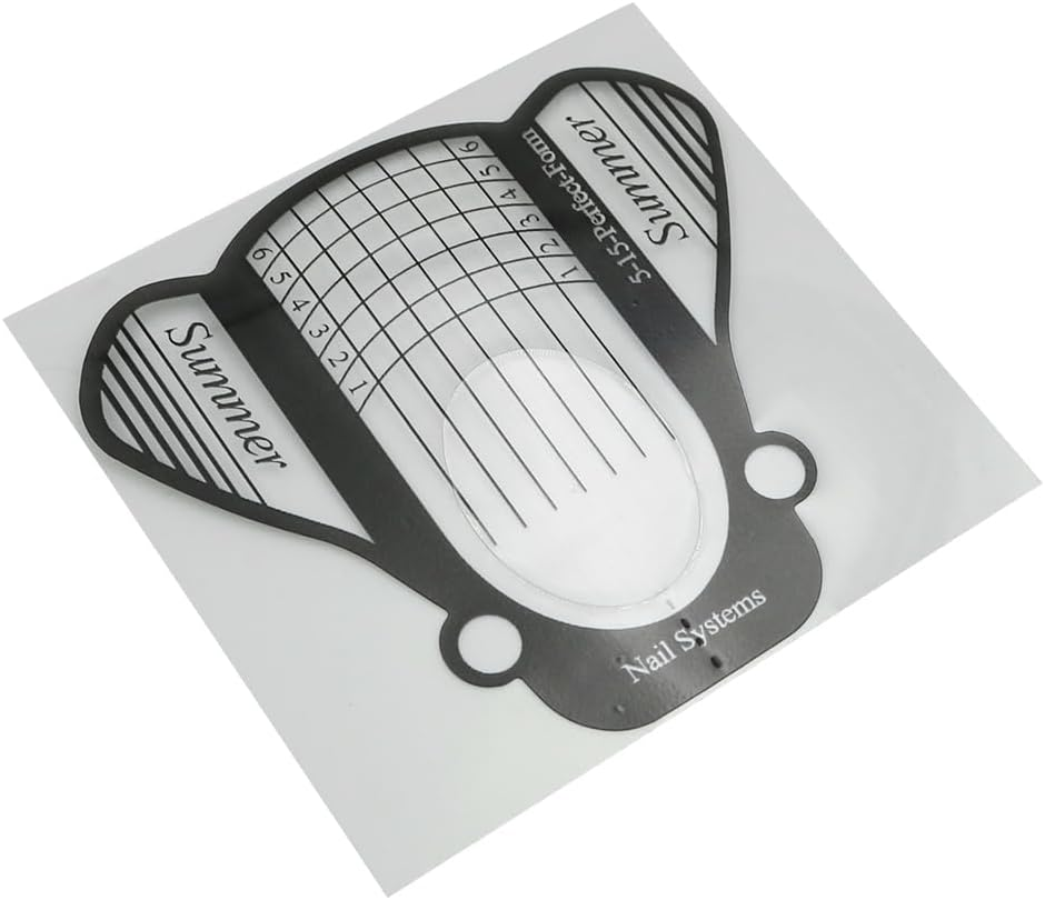 Namvo 100 Pieces Gel Nail Trim Paper, Nail Model, Nail Template, Nail Extension Template for Nail Extension Model Stickers image number 5