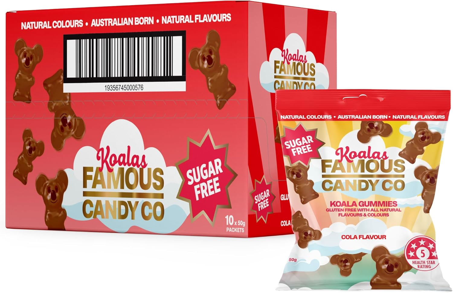 Famous Candy Koalas Cola 50 G (10 Bags) image number 1