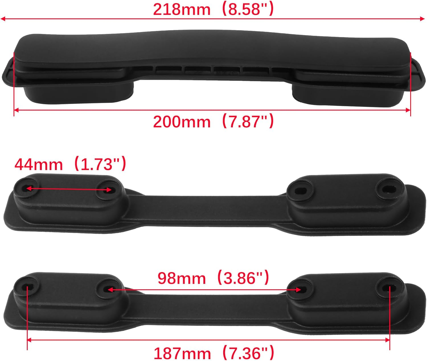RDEXP 2Pcs B128 Suitcase Luggage Flexible Handle Grip Handle Replacement 200Mm W/Screw image number 1