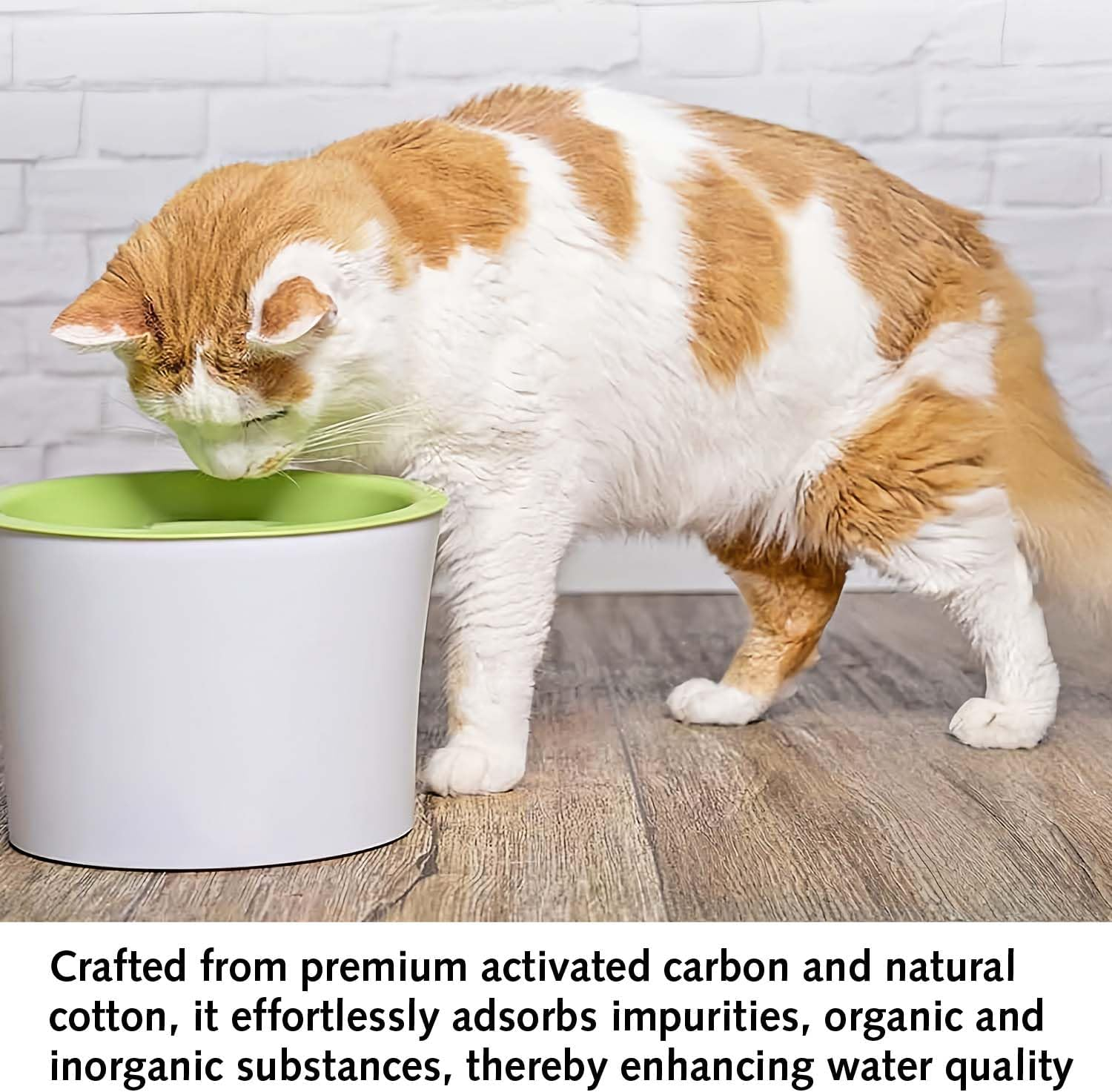 Replacement Filter for Cat Fountain, Pack of 6 Carbon Filters and 6 Foam Filters, Suitable for Most Cat Water Dispensers image number 6