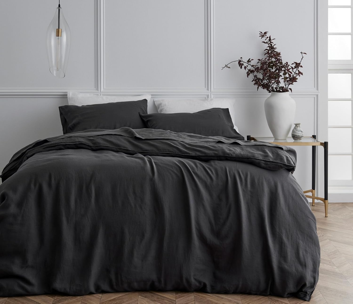 100% French Flax Linen Quilt Cover Set | Breathable, Durable, and Stonewashed for Ultimate Softness - Single in Soft Pink