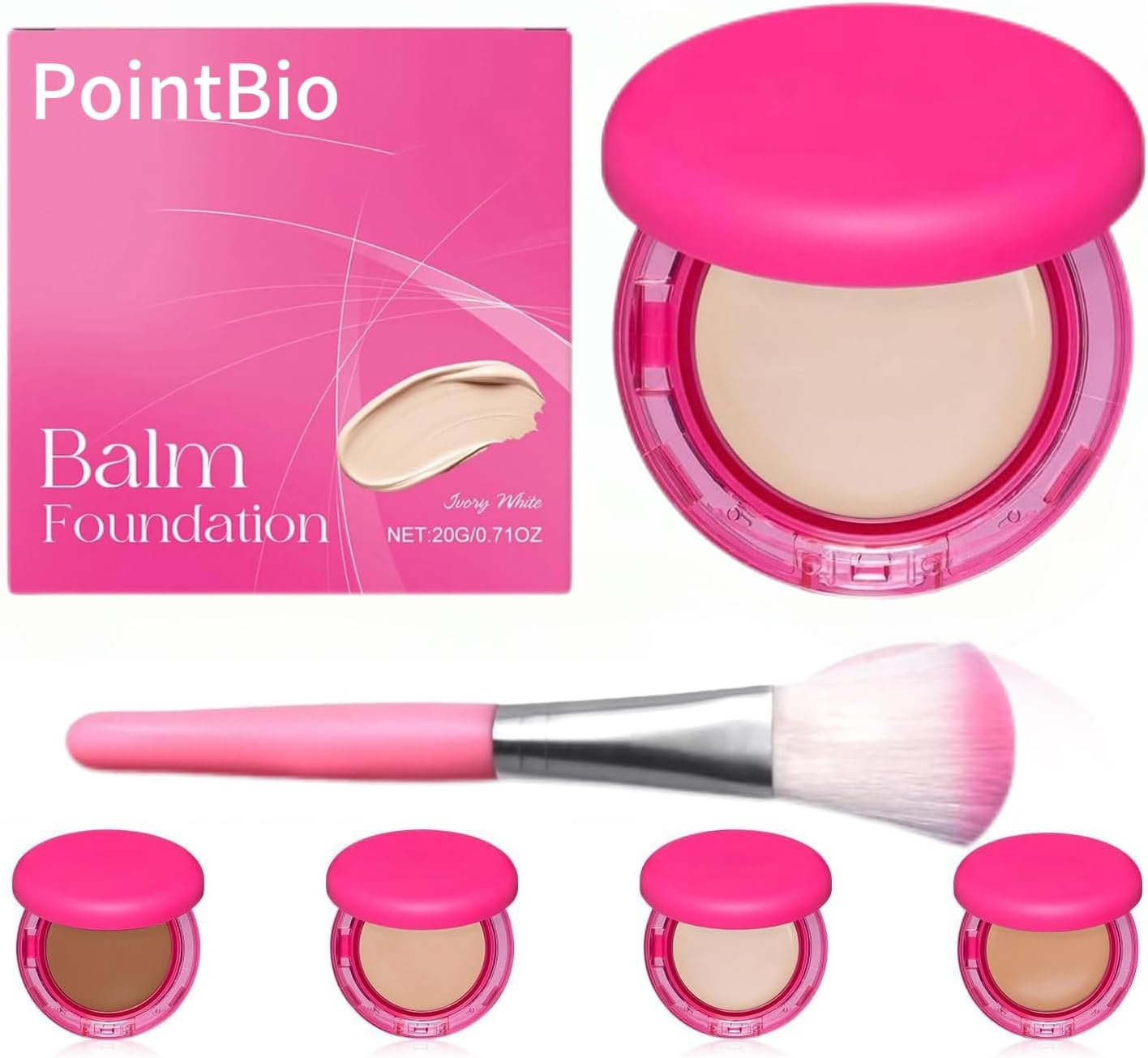 2025 Update Peptide Bounce Balm Foundation, Peptide Bounce Foundation &ndash; Hydrating, Age-Defying Makeup for Mature Skin, Natural, Medium Coverage, Blur Fine Lines, Smooths Texture (Natural Color)