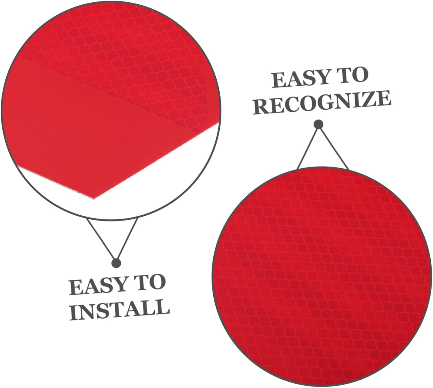 GLEAVI Golf Cart Rear Triangle Reflective Sign Pvc Material Safety Triangle Road Sign image number 1