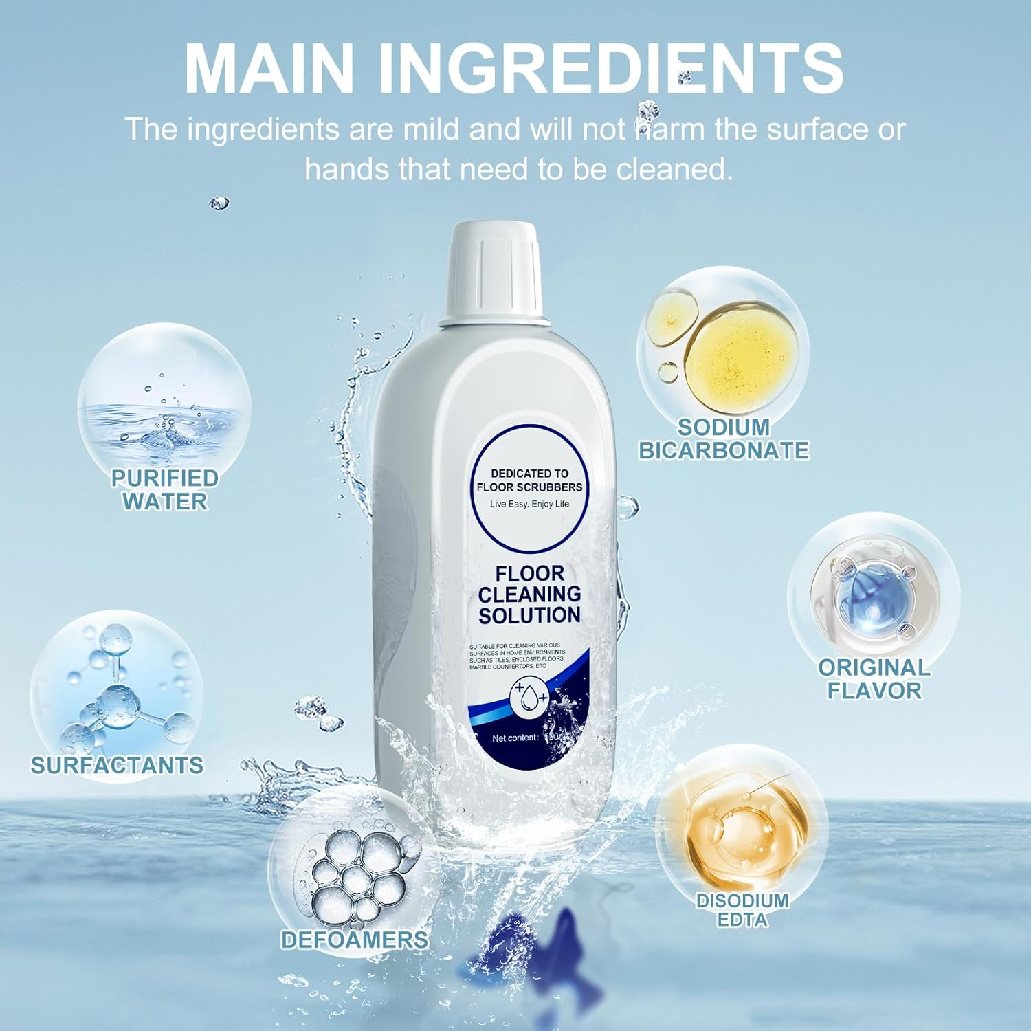 2 Bottle Floor Cleaning Solution Compatible with Tineco, Deep Cleans for Multiple Hard Floors, Suitable with All Robot Vacuums with Mopping and Cordless Wet/Dry Vacuum Mop Cleaner image number 3