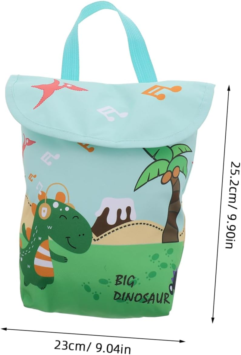 Vaguelly Portable Diaper Organizer Bag Diaper Pouch for Travel Convenient Hanging Design for Stroller Crib for Essentials and Nappy Storage Dinosaur Print image number 6