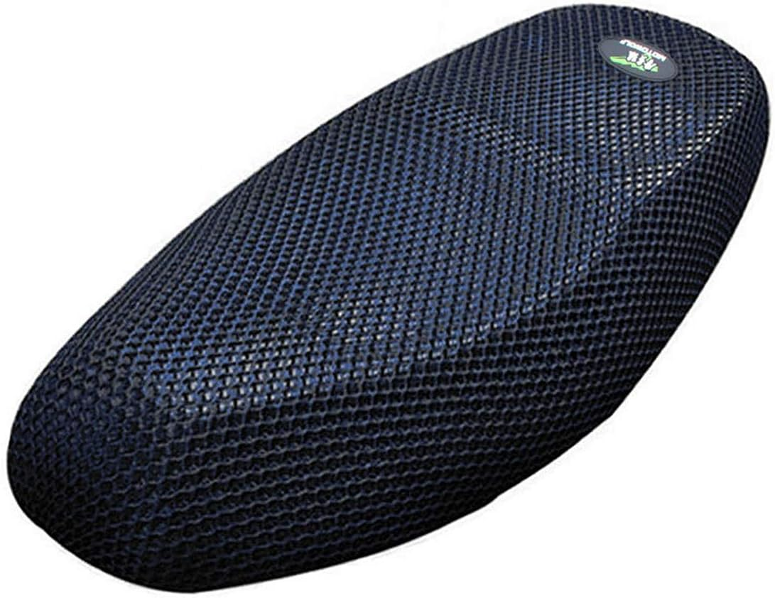 Black Motorcycle Scooter Moped Seat Cover Seat Anti-Slip Cushion 3D Spacer Mesh Fabric, Xx-Large