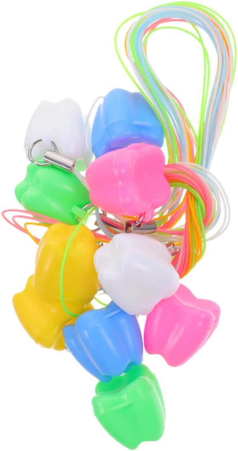 10Pcs Baby Teeth Keepsake Boxes Kids Tooth Holder Storage Saver Case for Boys and Girls Colorful Necklace Container for Memory Saving image number 3